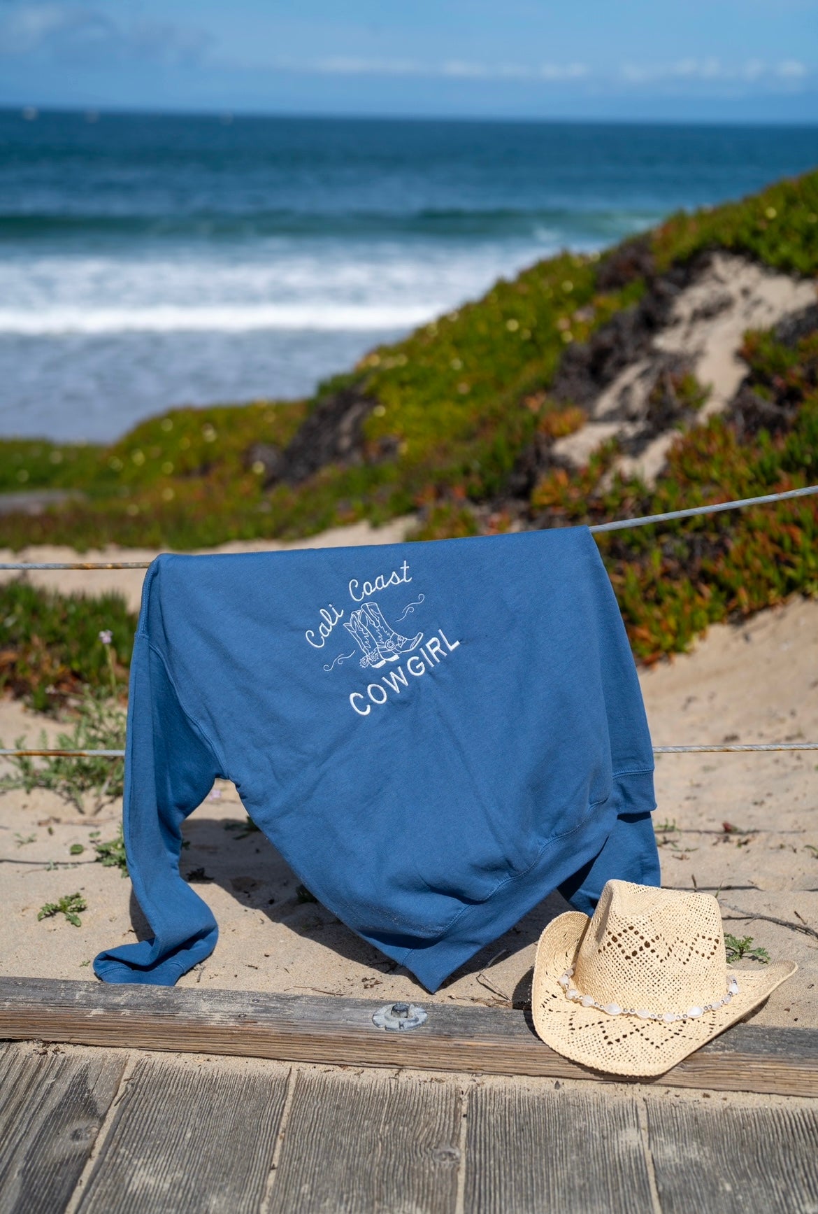 Cali Coast Cowgirl Embroidered Crewneck Sweatshirt