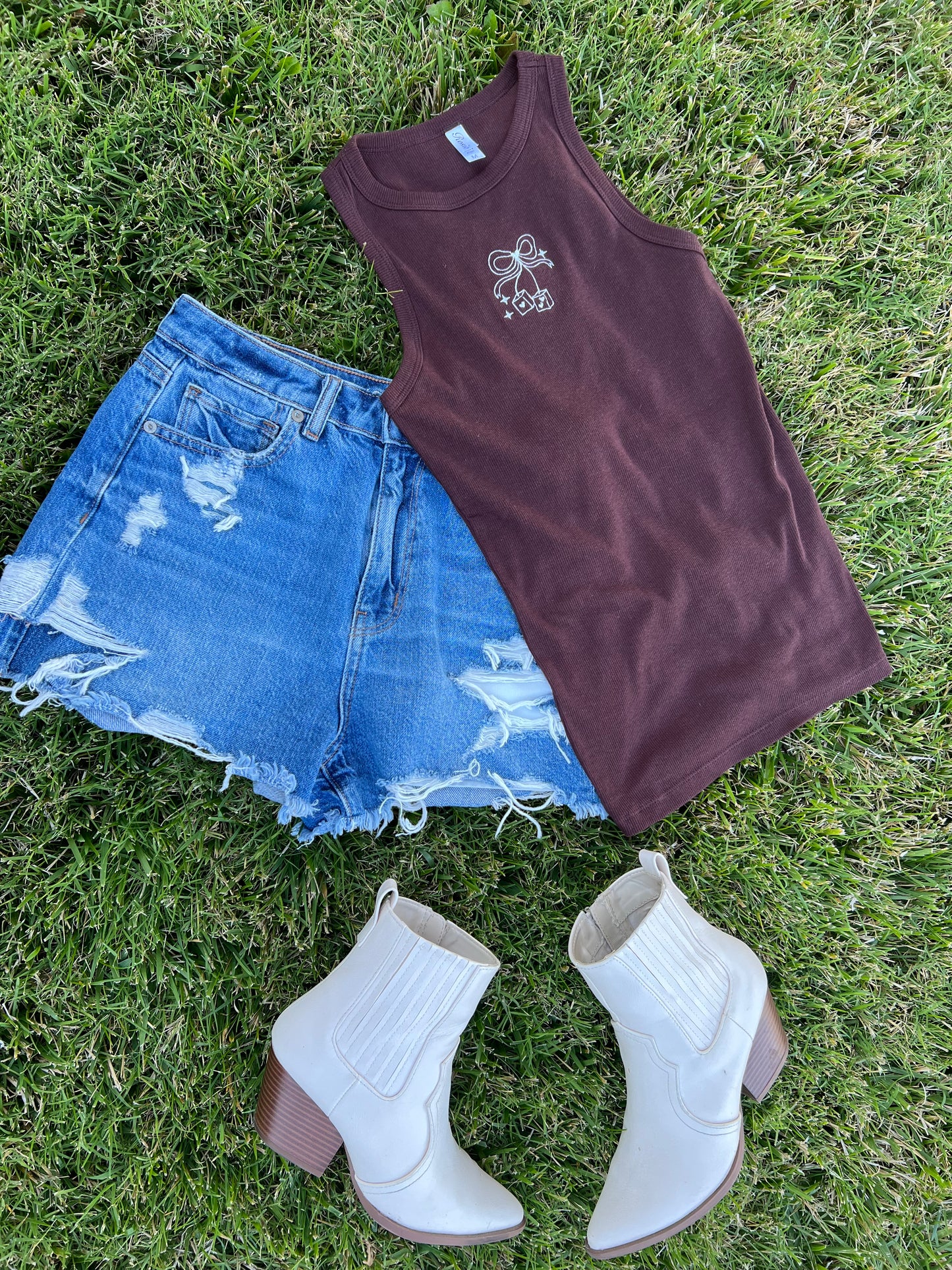 Western Charm Embroidered Tank
