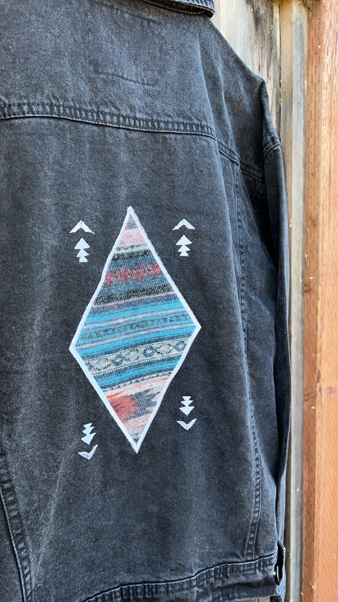 Southwestern Embroidered Denim Jacket