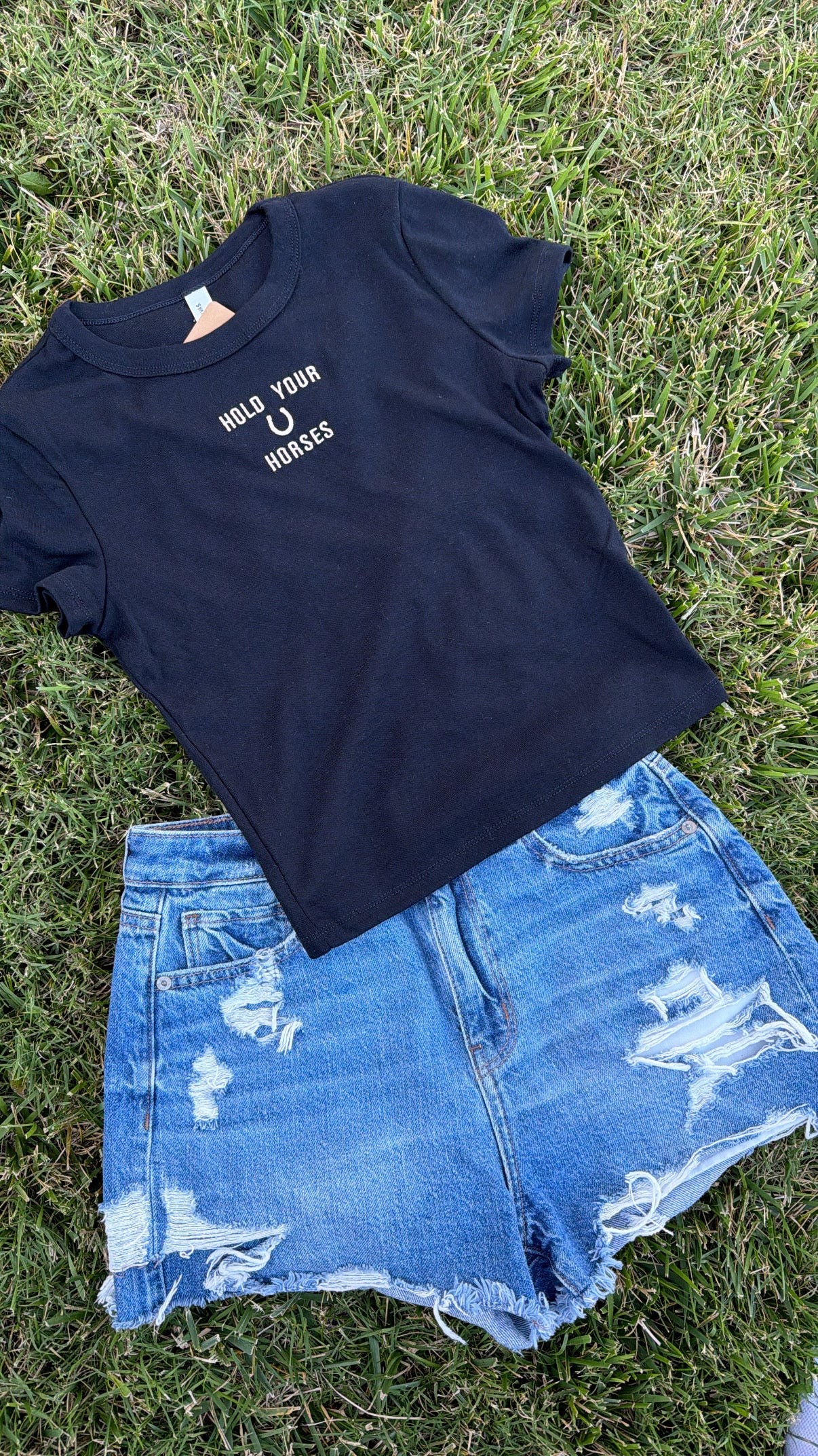 Hold Your Horses Embroidered Tee