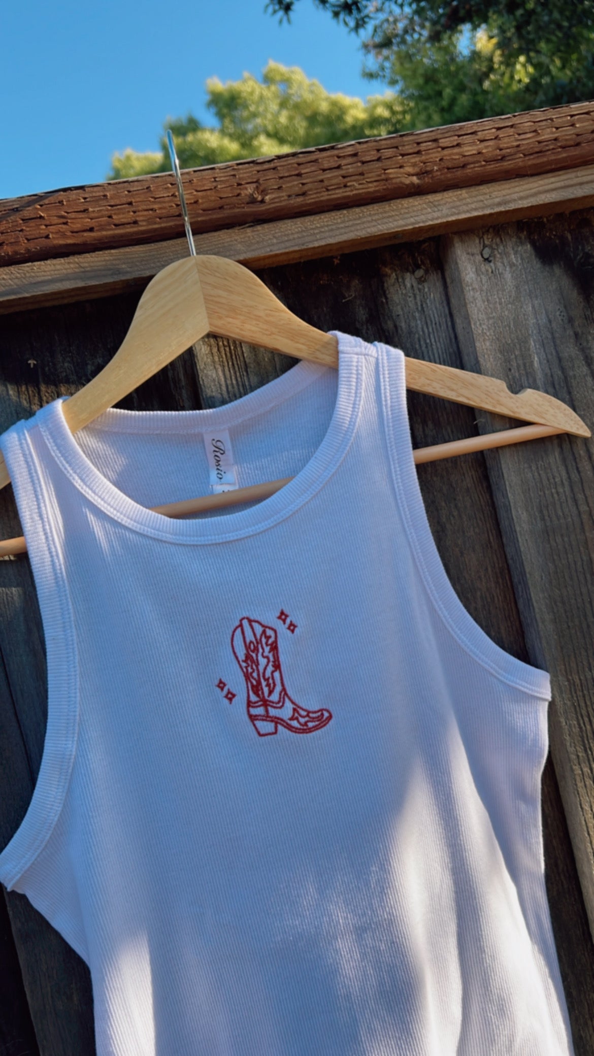 Head Over Boots Embroidered Tank