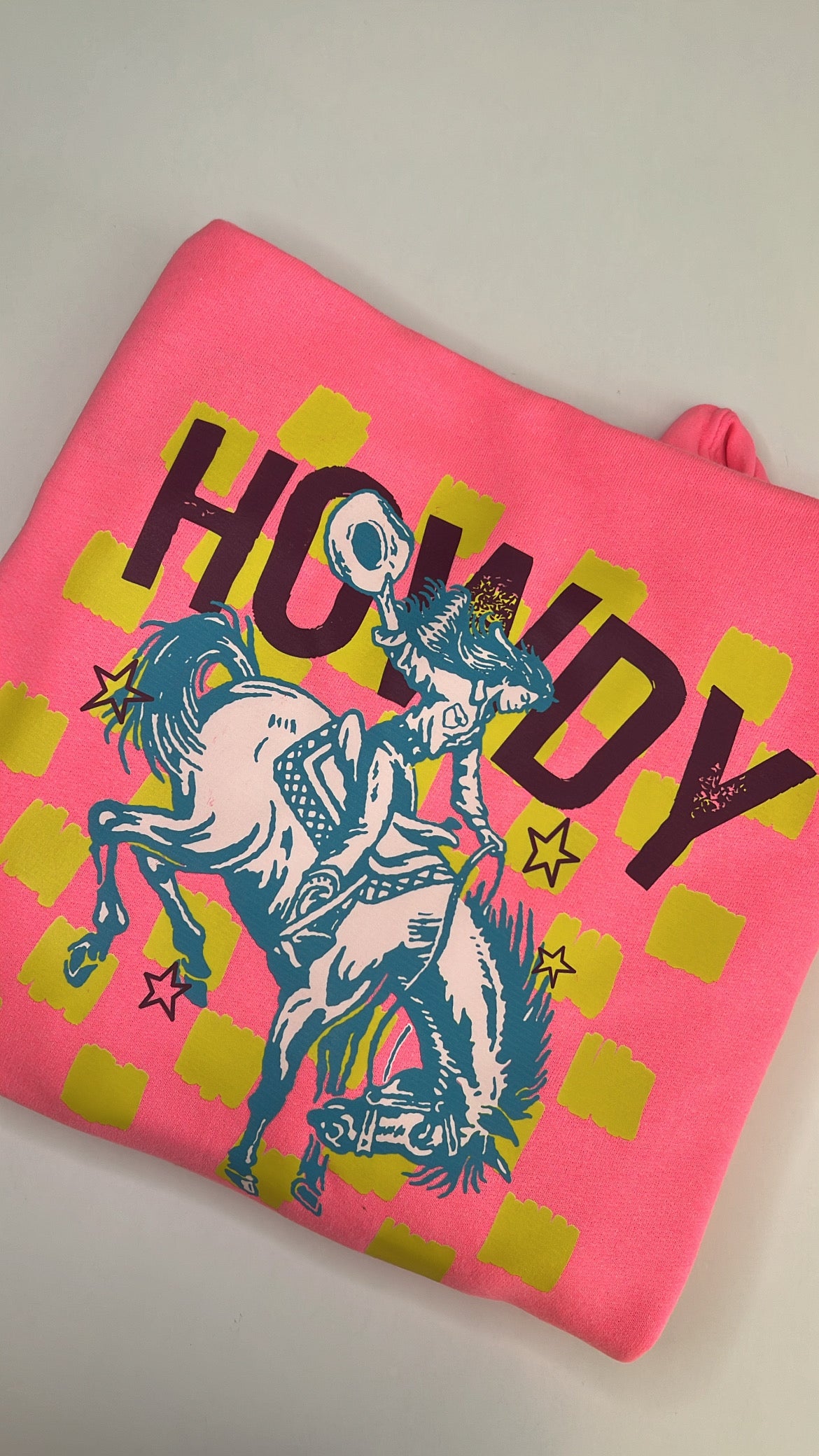 Howdy Neon Hoodie
