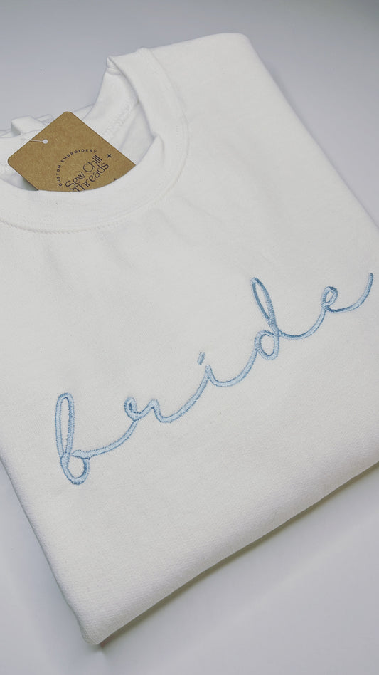 Bride Embroidered Crewneck Sweatshirt