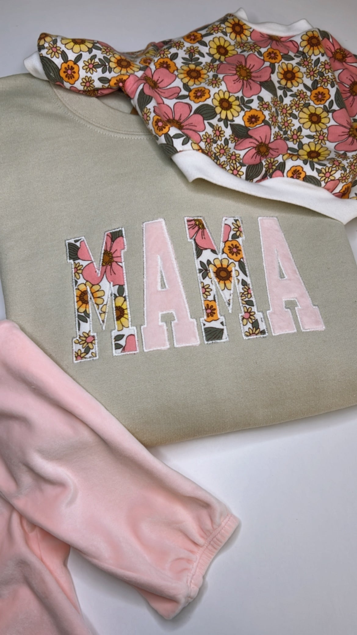 MAMA Keepsake Onesie Embroidered Crewneck Sweatshirt