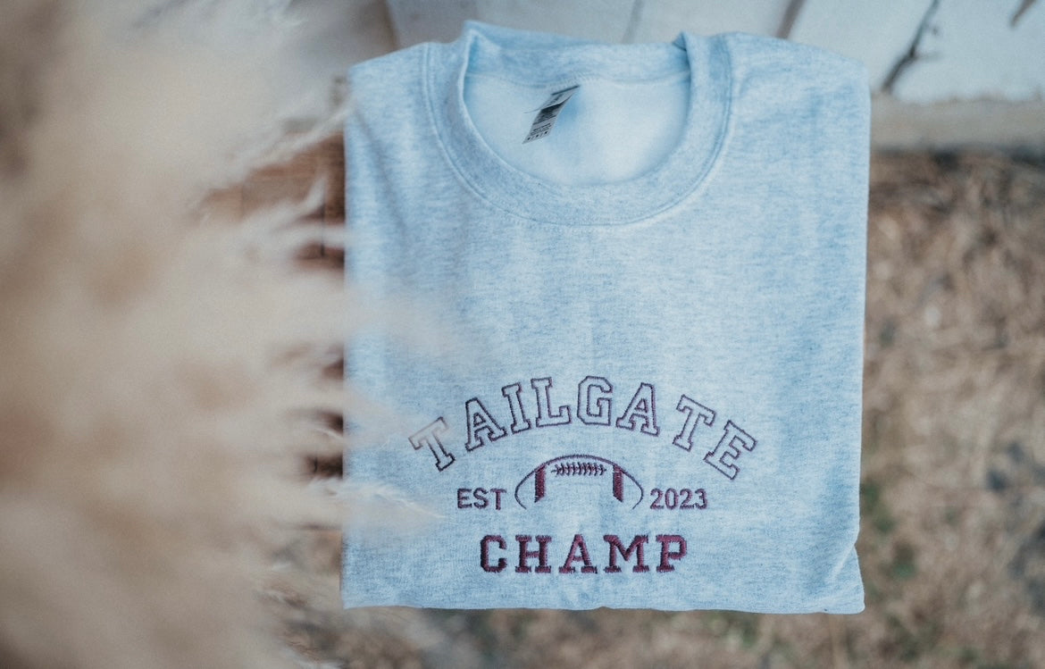 Tailgate Champ Embroidered Crewneck Sweatshirt