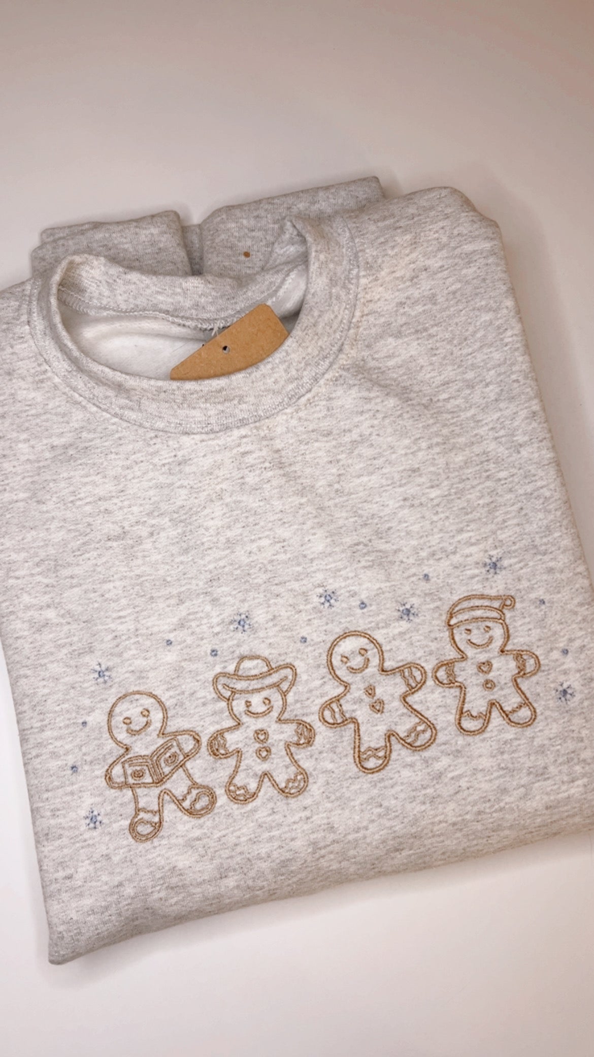 Gingerbread Embroidered Crewneck Sweatshirt