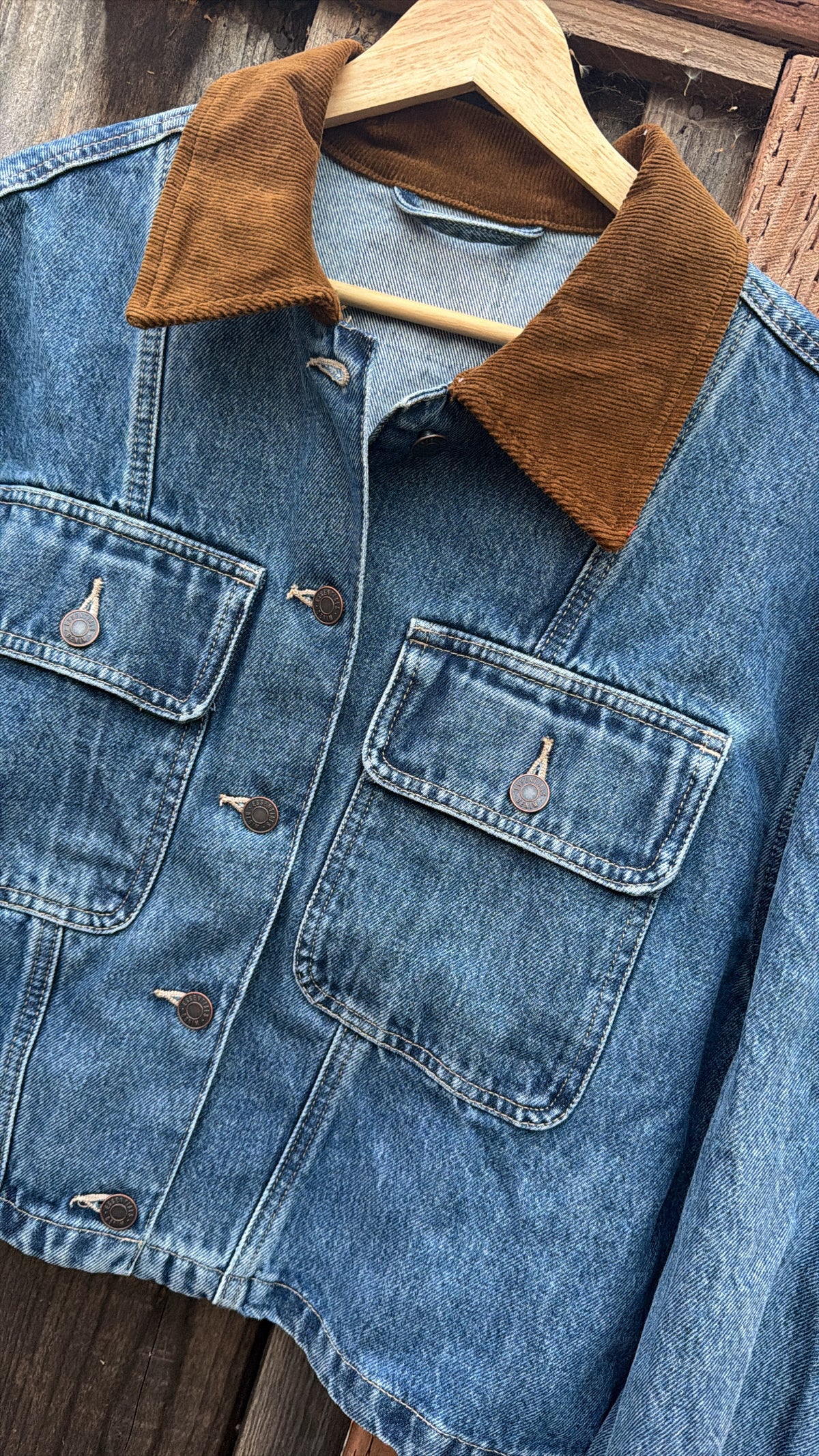Fall Embroidered Denim Barn Jacket