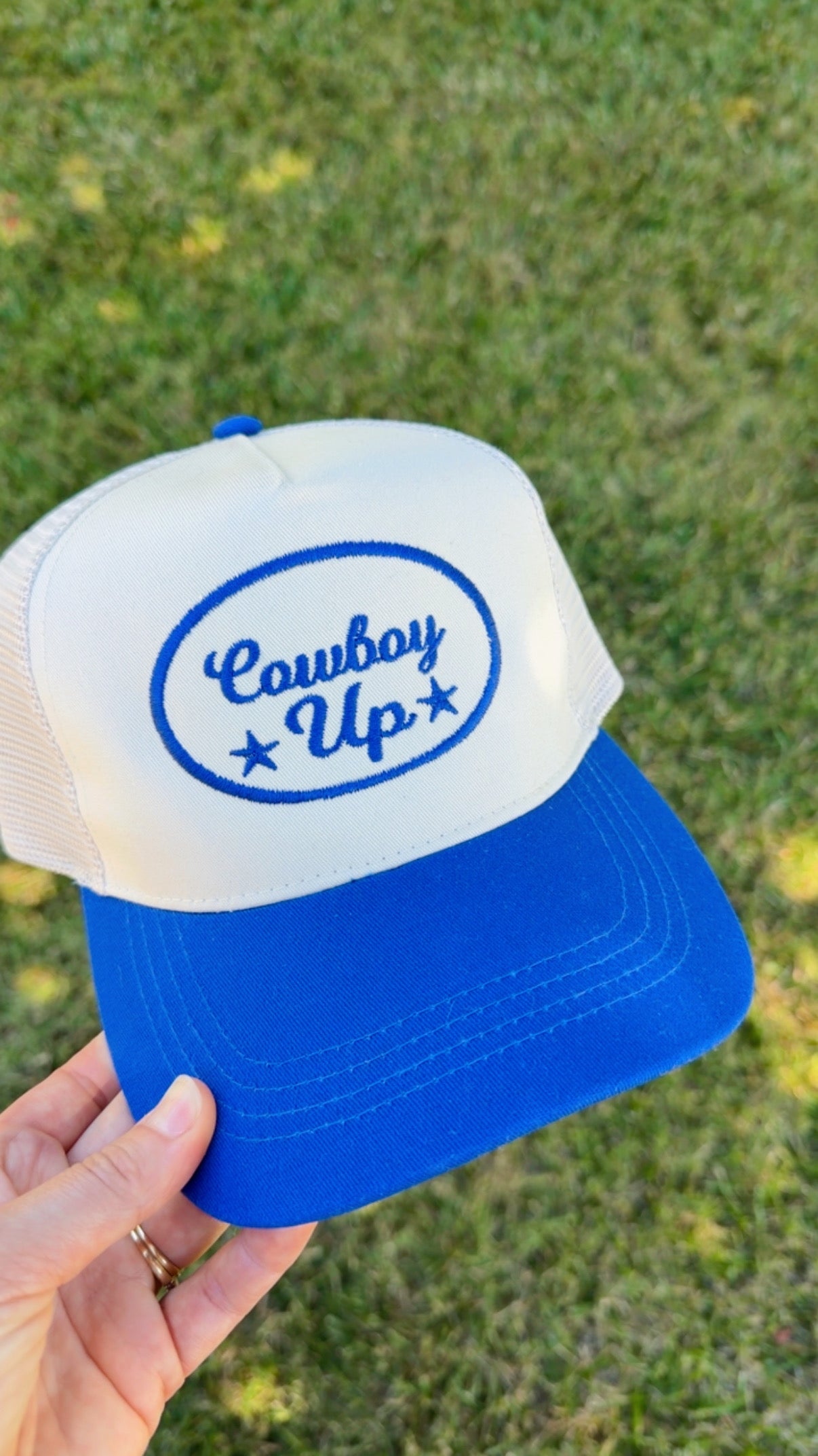 Cowboy Up Embroidered Snapback Hat