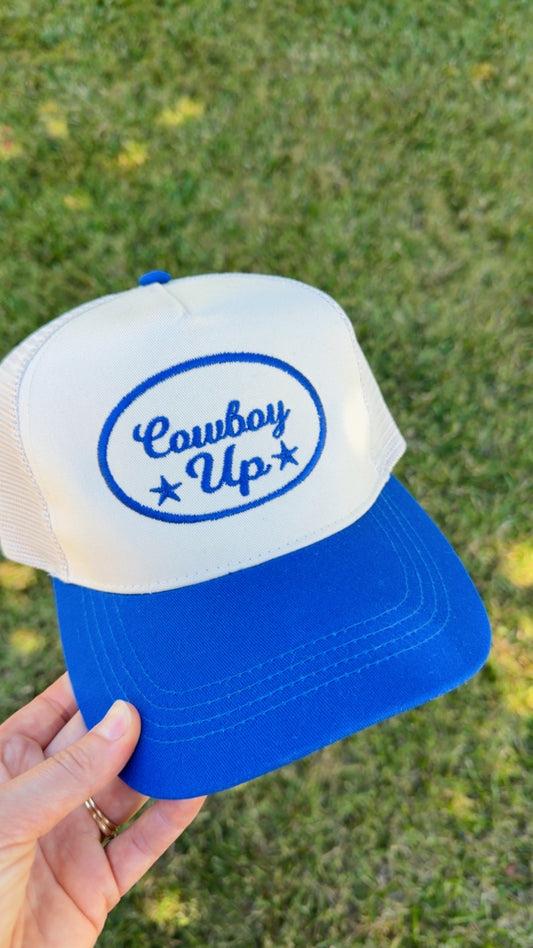 Cowboy Up Embroidered Snapback Hat