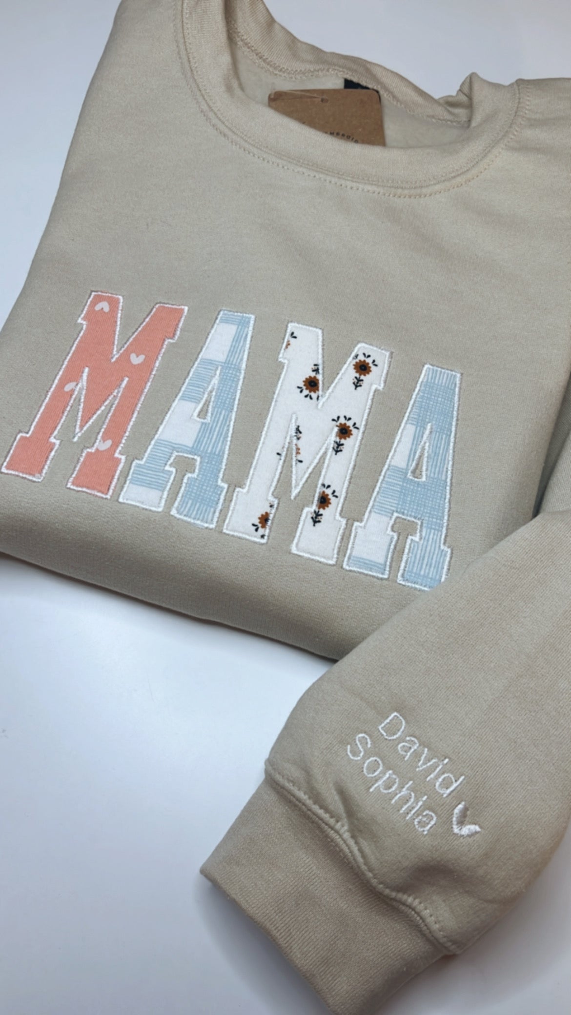 MAMA Keepsake Onesie Embroidered Crewneck Sweatshirt