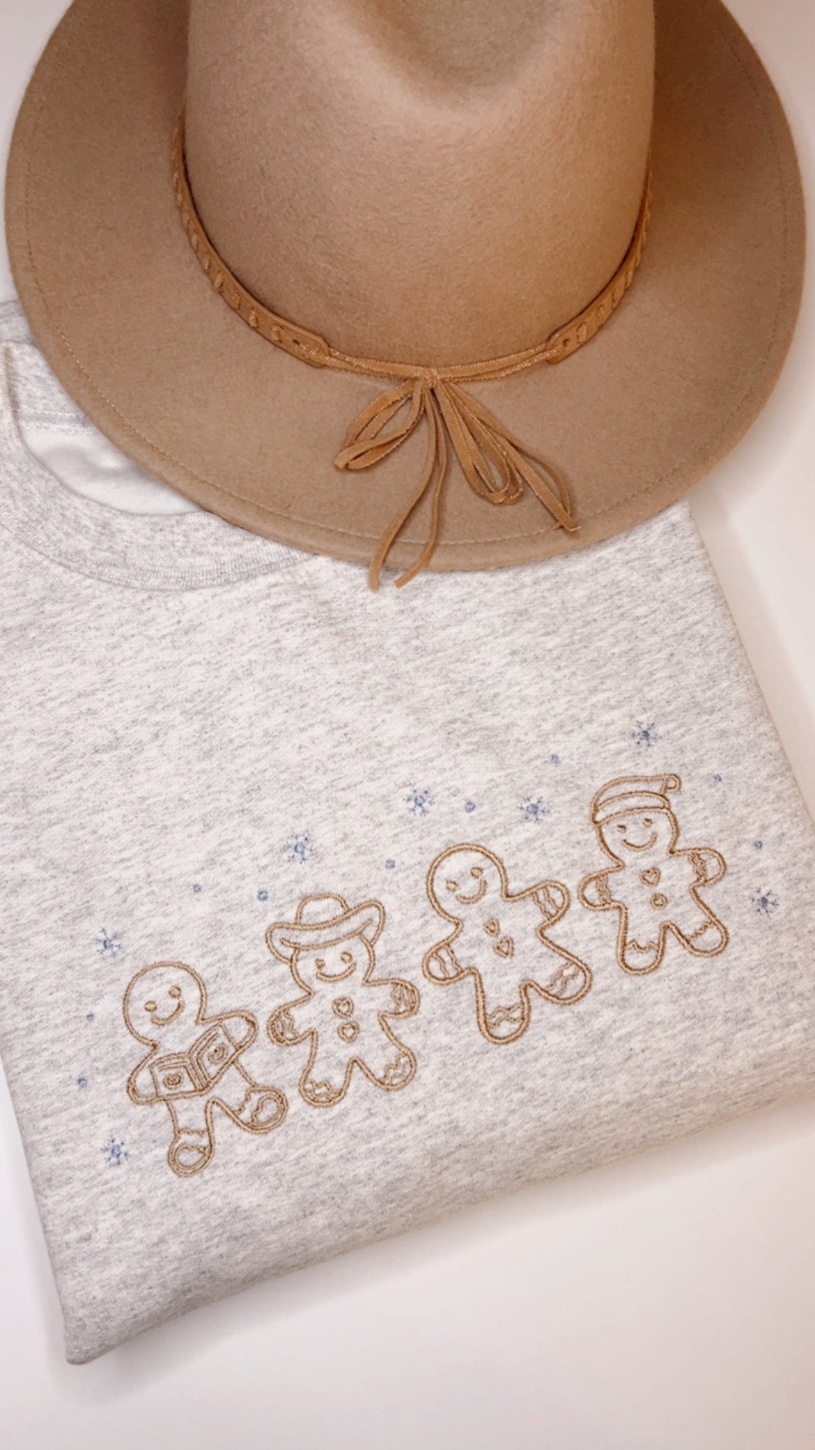 Gingerbread Embroidered Crewneck Sweatshirt