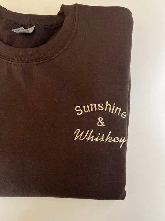 Sunshine & Whiskey Embroidered Crewneck Sweatshirt