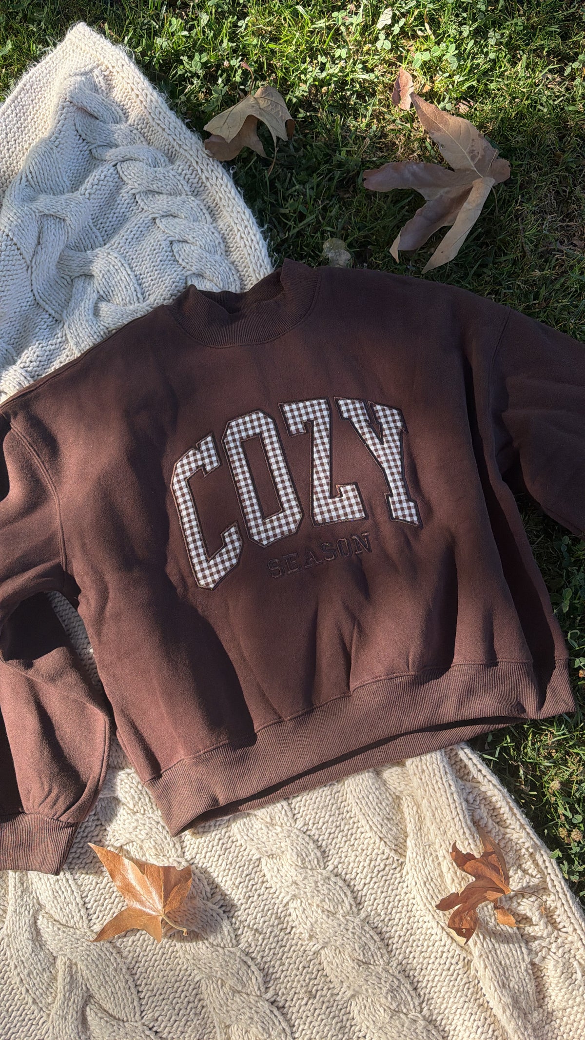 Cozy Season Mockneck Embroidered Sweatshirt