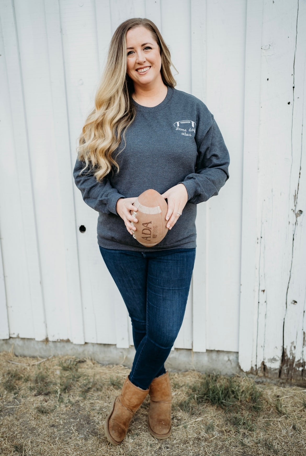 Game Day Vibes Embroidered Crewneck Sweatshirt