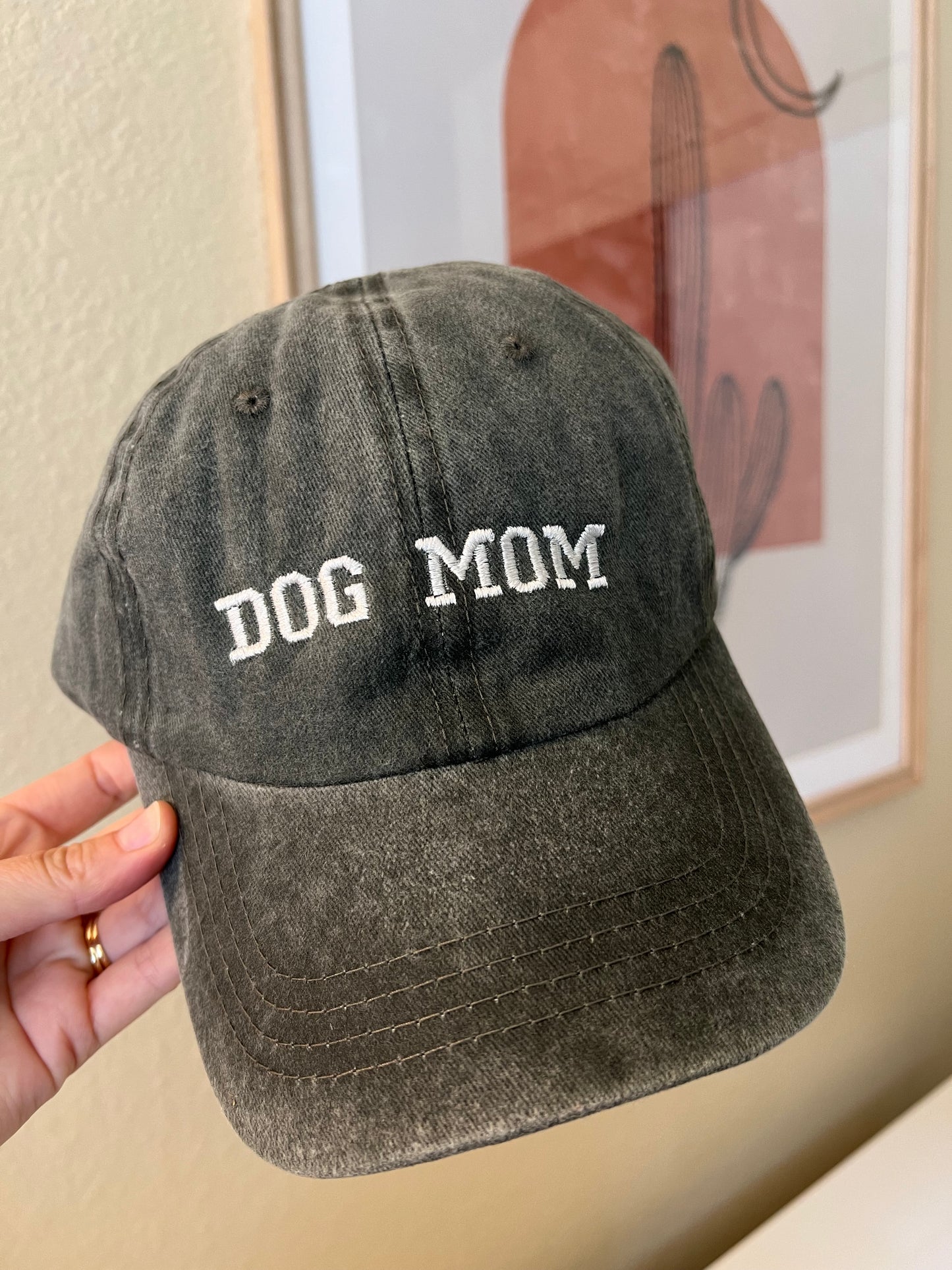 Dog Mom Embroidered Hat