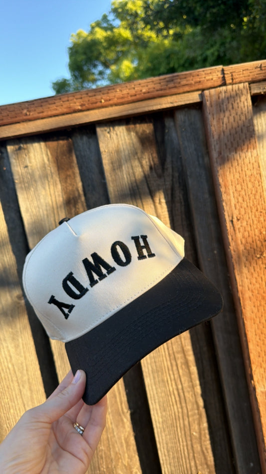 Howdy Embroidered Snapback Hat