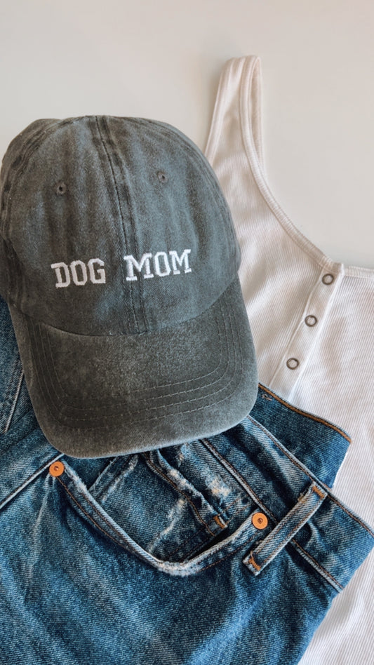 Dog Mom Embroidered Hat