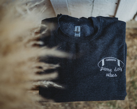 Game Day Vibes Embroidered Crewneck Sweatshirt