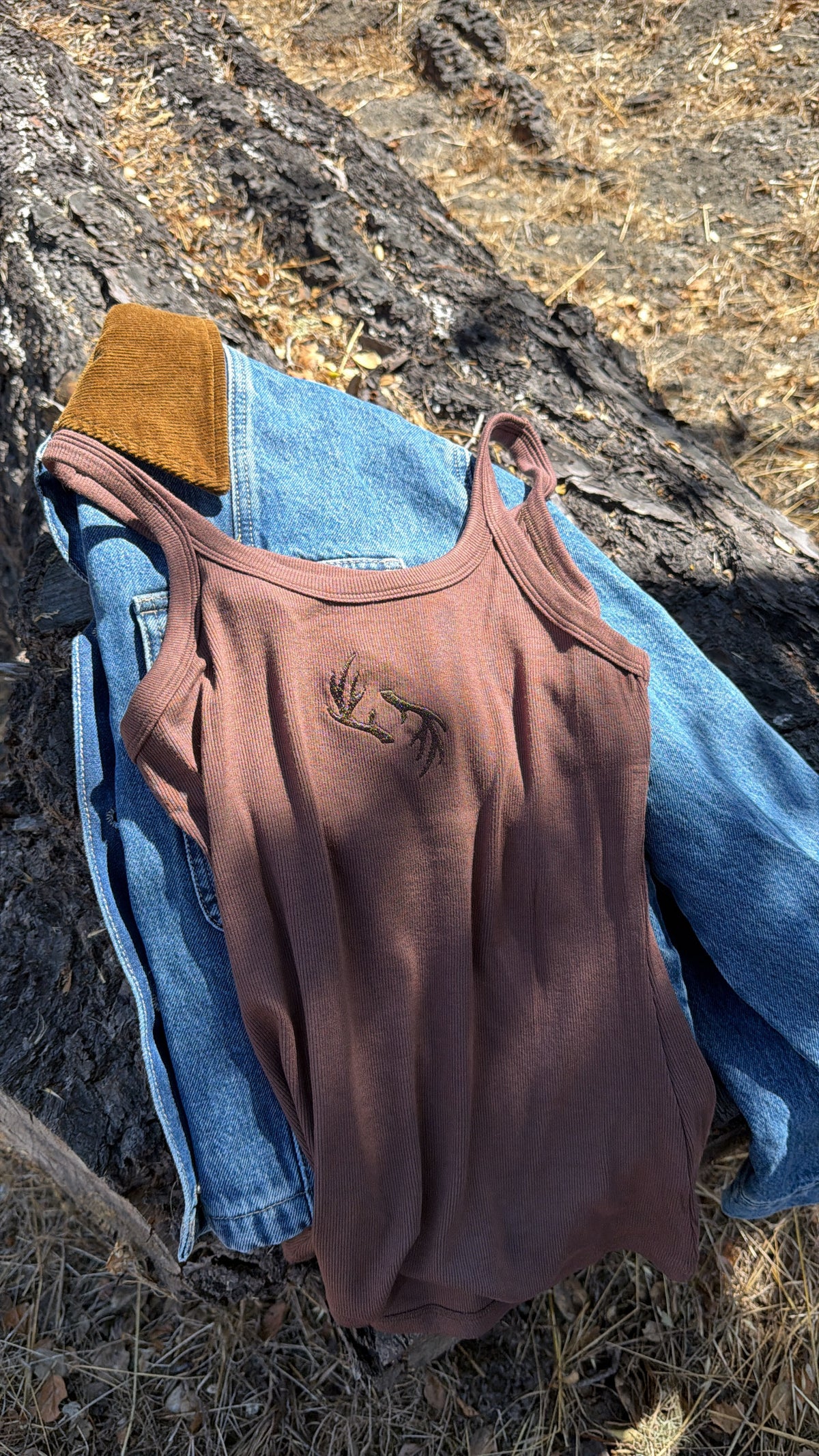 Antler Embroidered Tank