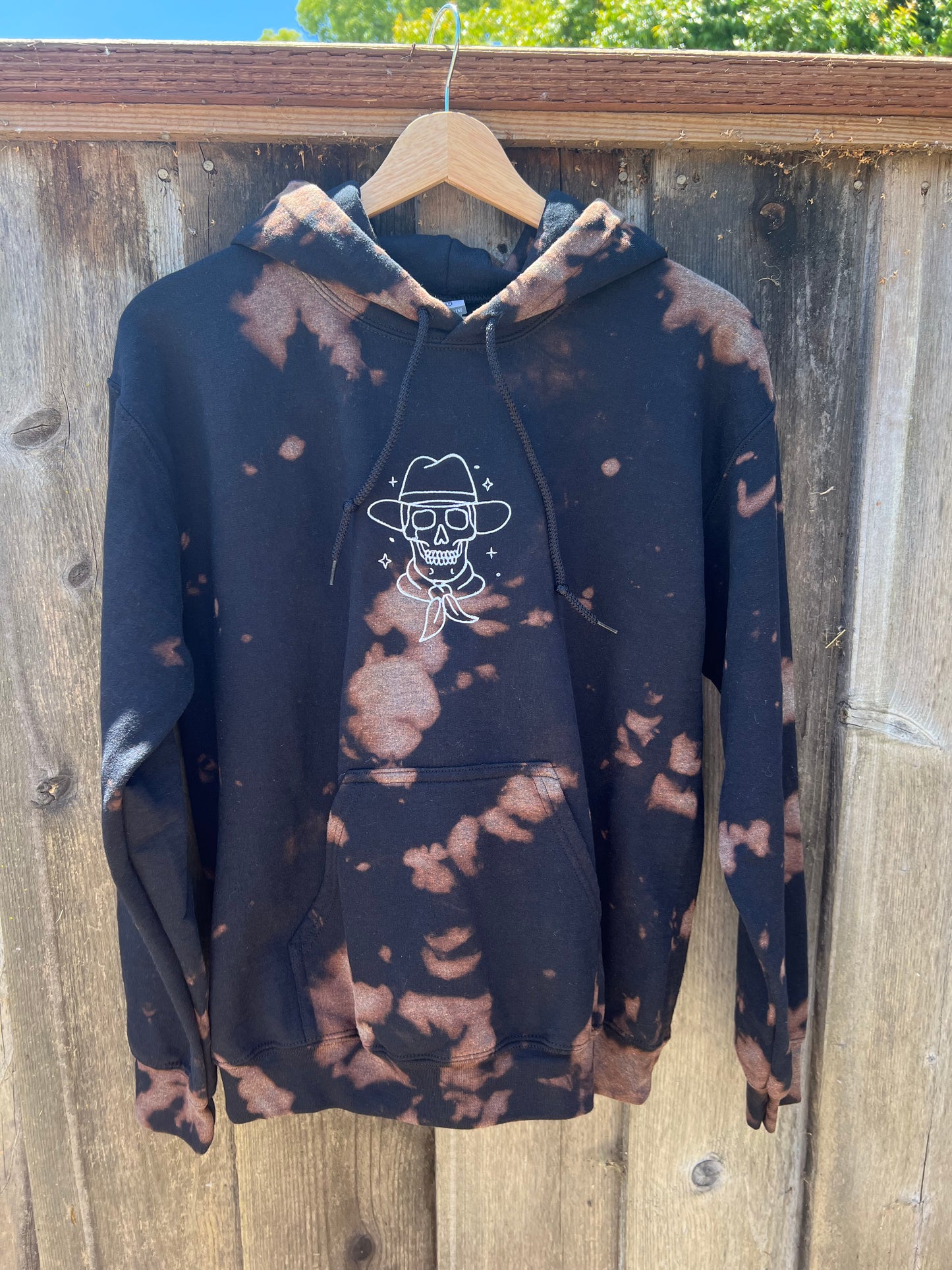 Cowboy Forever Embroidered Tie Dye Hoodie