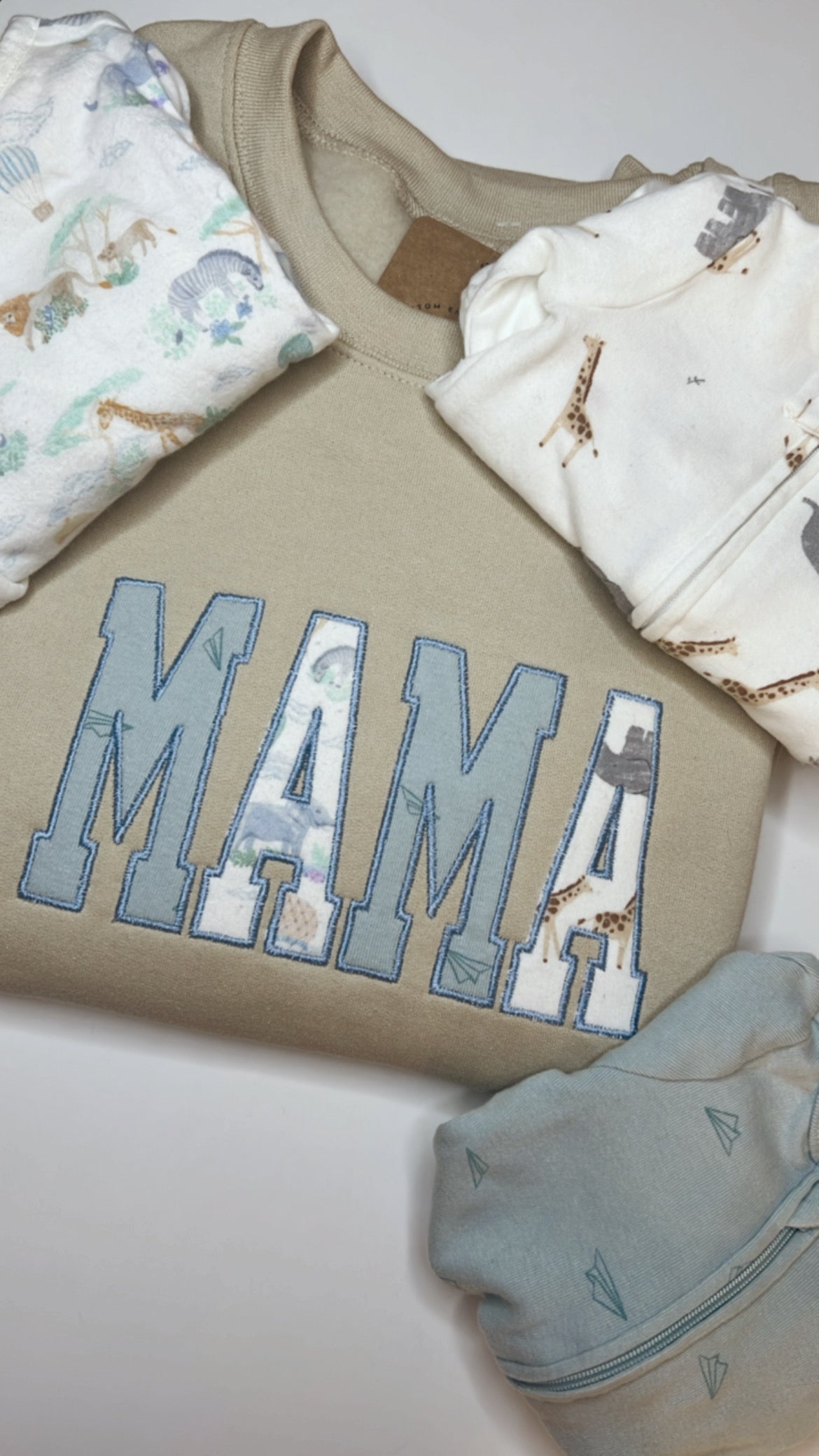 MAMA Keepsake Onesie Embroidered Crewneck Sweatshirt