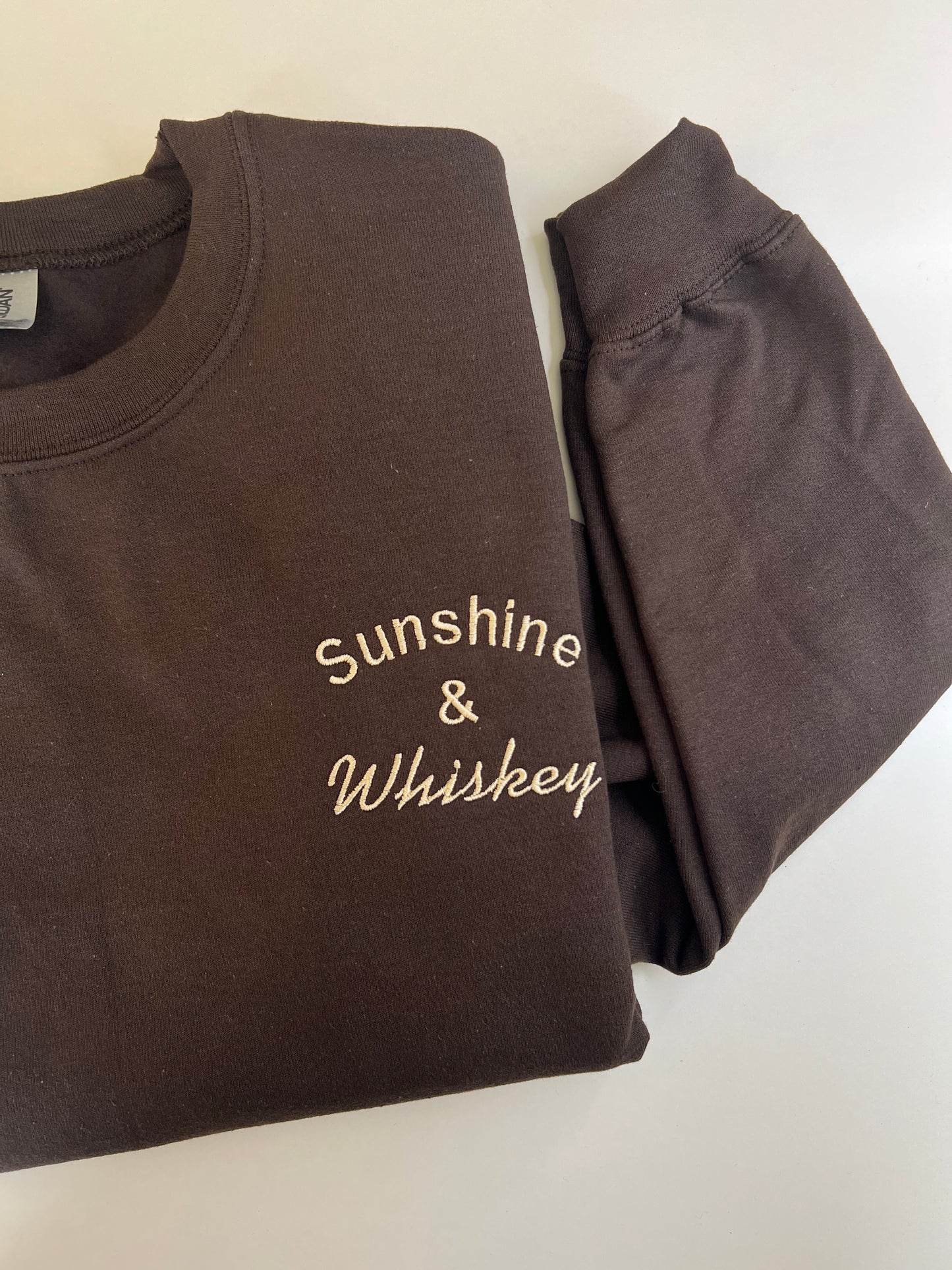 Sunshine & Whiskey Embroidered Crewneck Sweatshirt