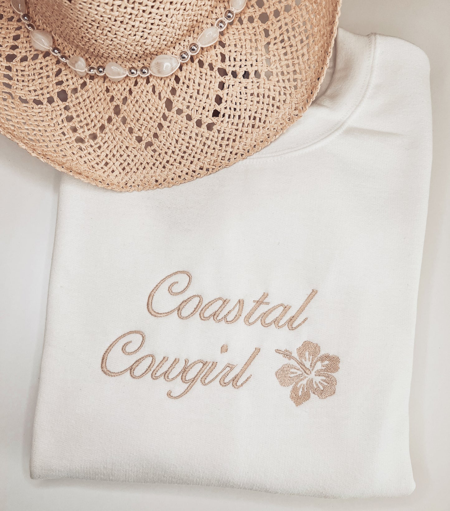 Coastal Cowgirl Embroidered Crewneck Sweatshirt