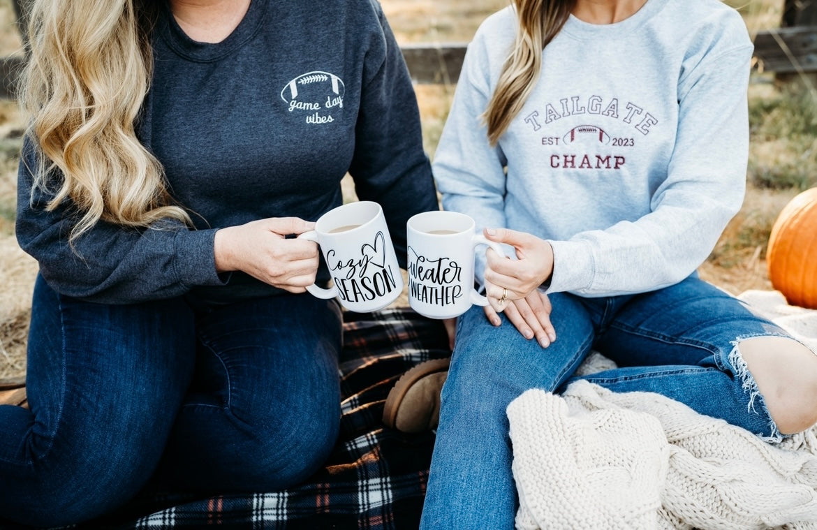 Game Day Vibes Embroidered Crewneck Sweatshirt