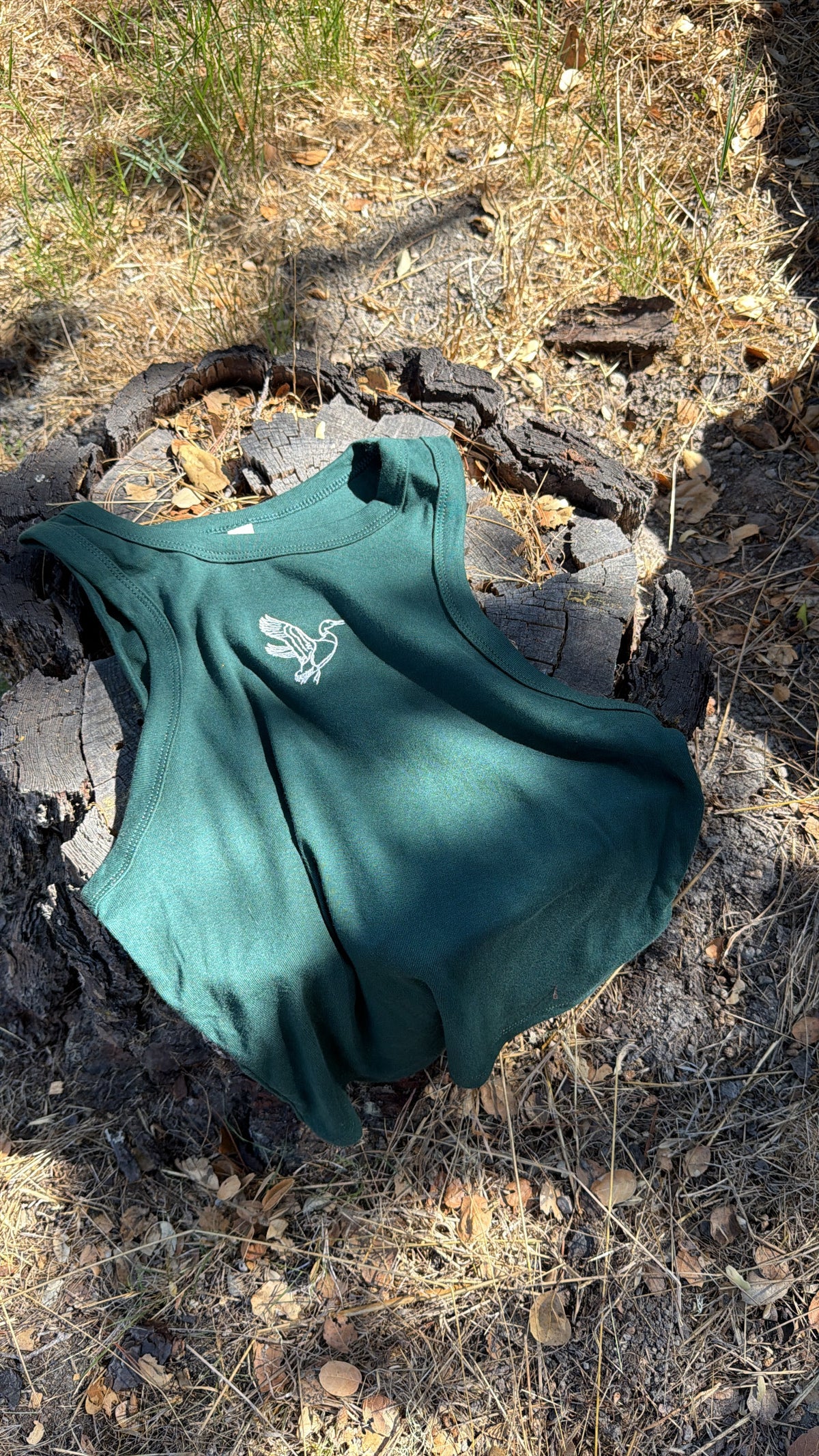 Mallard Duck Embroidered Ribbed Tank