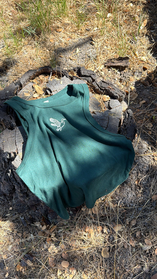 Mallard Duck Embroidered Ribbed Tank