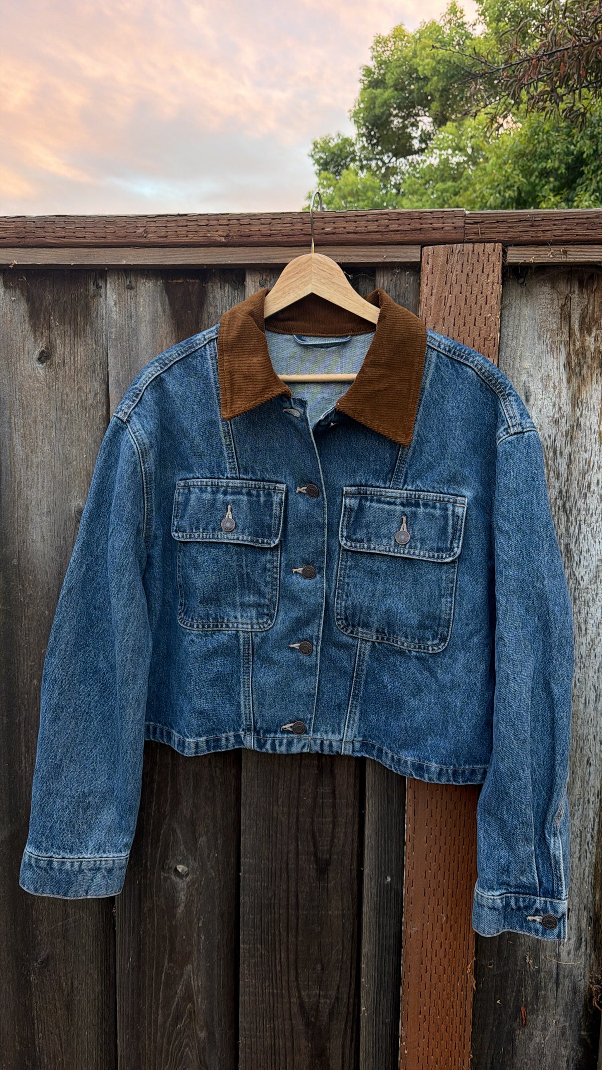 Fall Embroidered Denim Barn Jacket