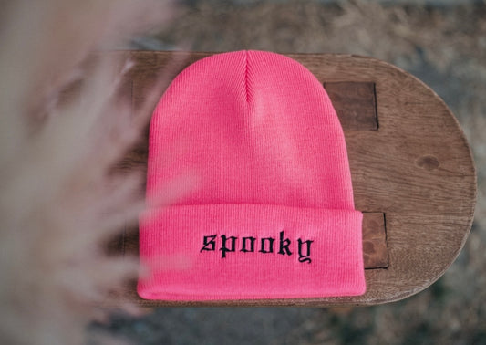 Spooky Embroidered Beanie