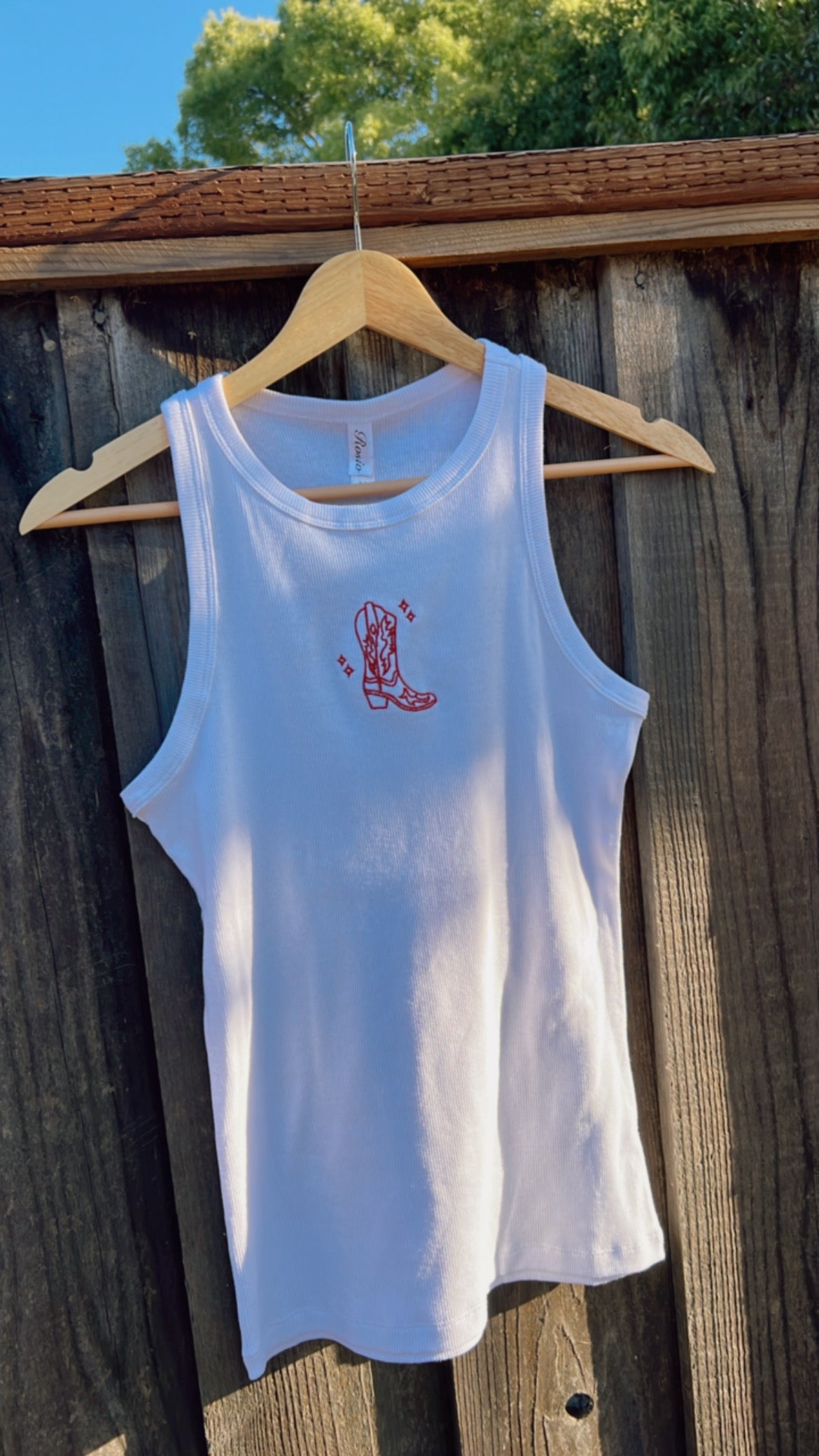 Head Over Boots Embroidered Tank