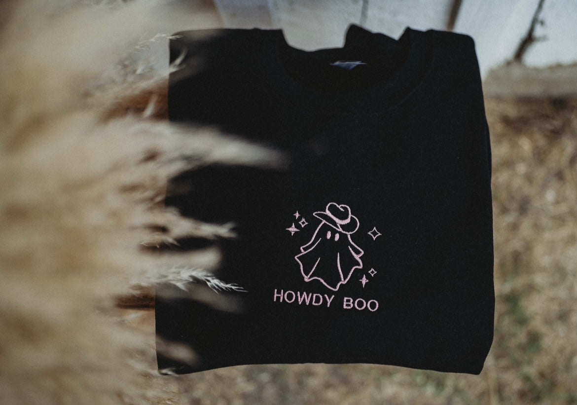 Howdy Boo Embroidered Crewneck Sweatshirt