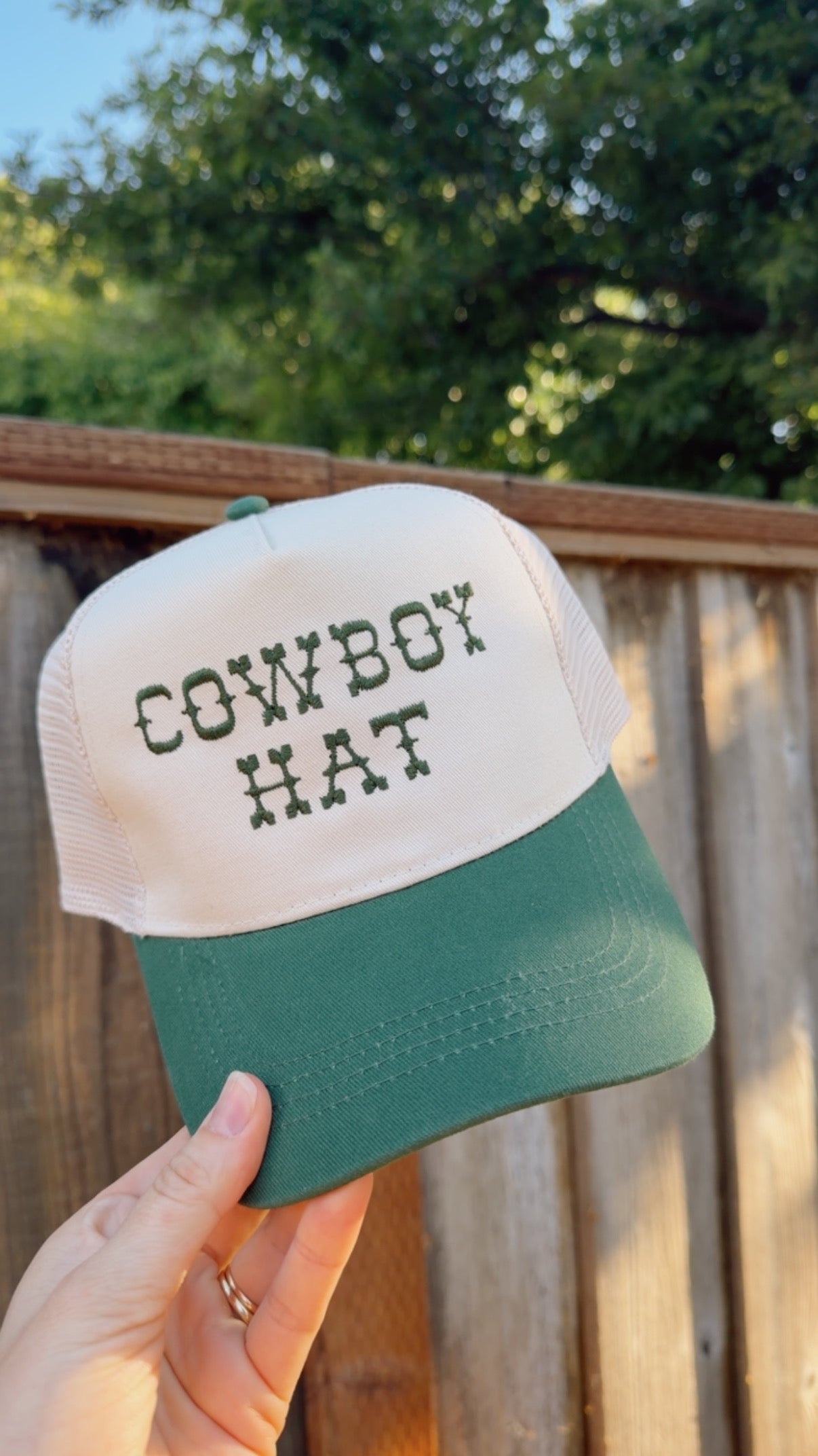 Cowboy Hat Embroidered Snapback Hat